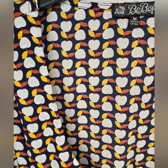 Bebop Retro Sleeveless Apple Bow Dress. Size M. Pockets. Office Work Casual Fall - Picture 4 of 9